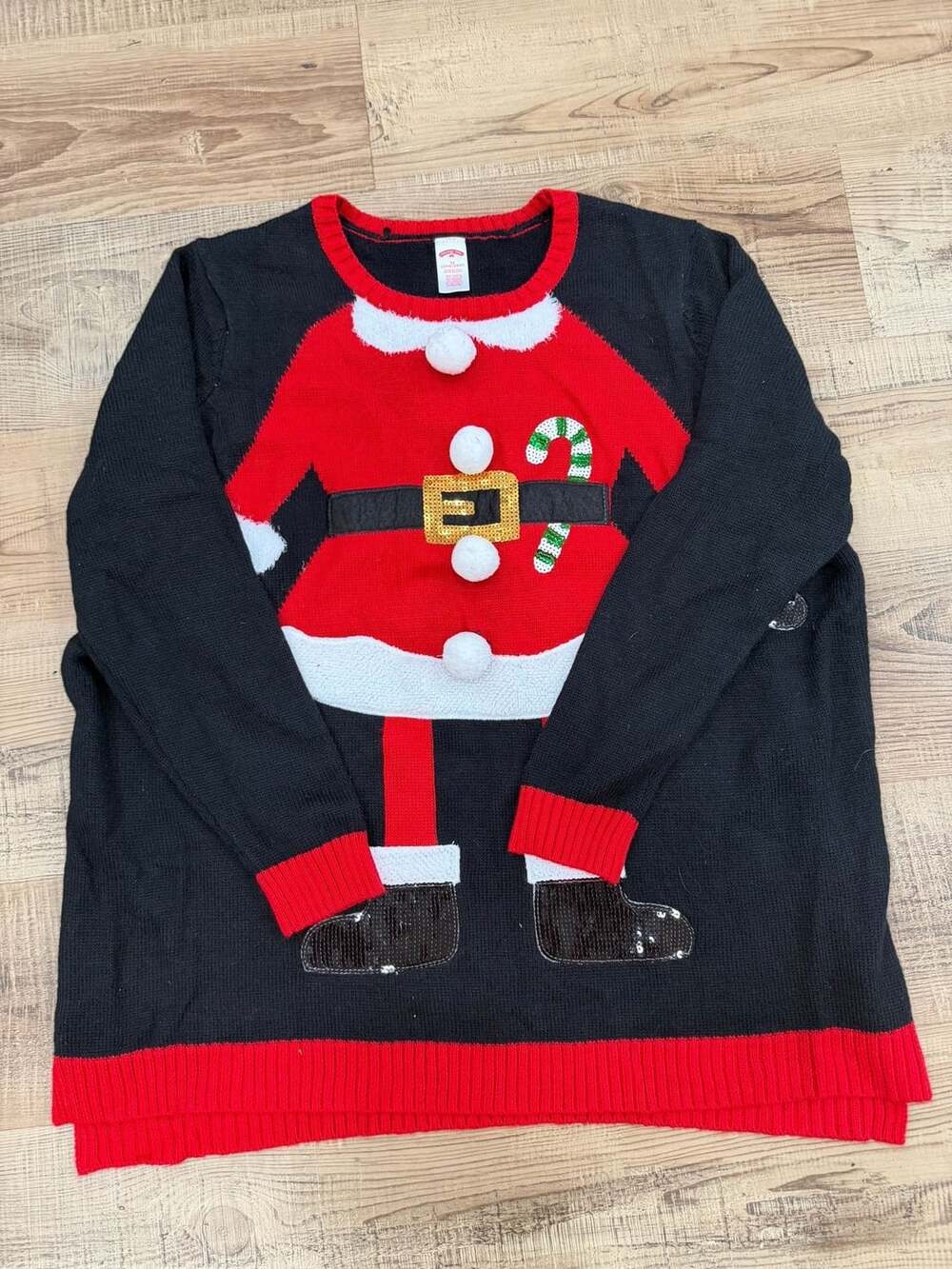 Ugly Christmas Sweater Size 3X Mrs Claus Santa Holiday Time 3D